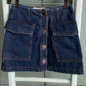 Denim mini skirt